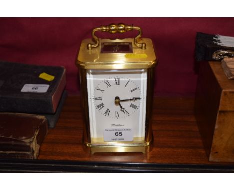 A Martime brass cased carriage clock 