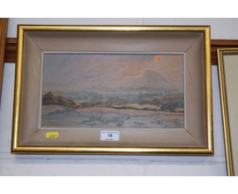 C Debenham, oil on board study entitled "Peculiar Light"