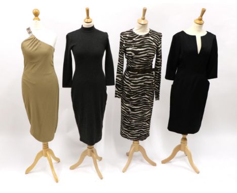 Small Group of Ladies Assorted Designer Clothing, comprising Alexander McQueen black 3/4 length sleeve pencil dress, with dee