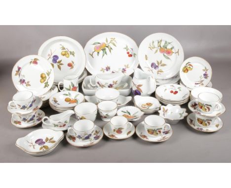 A Very Large (Seventy - Five Piece) Royal Worcester Evesham Dinner Service.  
