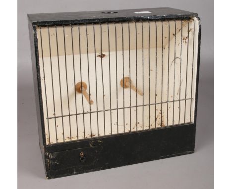 A vintage bird cage. H: 28cm, W:30.5cm, D:15cm.  