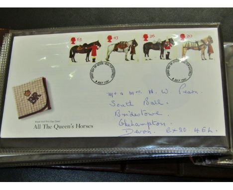 Large collection of stamps and first day covers (7 albums) (2 boxes) 