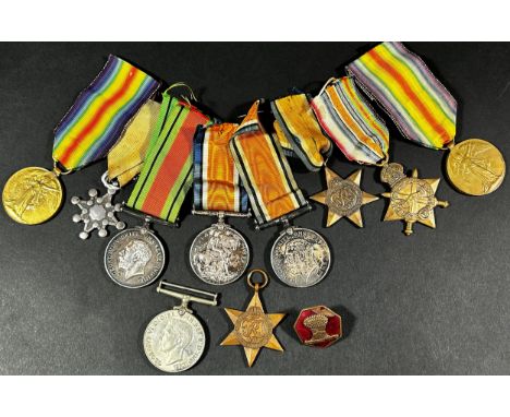 Japanese medal - Order of the Sacred Treasure 8th class, silver badge, Japanese hallmark to reverse, ribbon faded, three WWI 