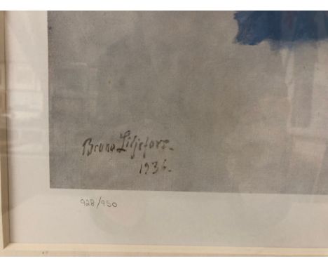 Bruno Liljefors (Swedish, 1860-1939) - 'Winter Fox' (1936), limited edition print, numbered 928/950 in pencil lower left, bli