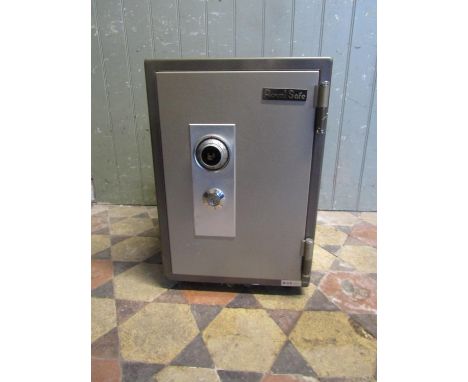 A small Royal combination and key safe, R-12, 35cm wide x 40cm deep x 51cm high 
