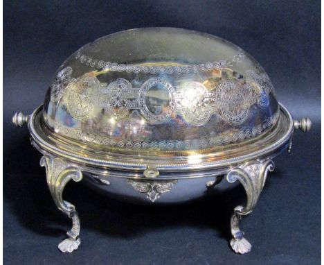 A large quantity of silver plated loose cutlery in varying patterns together with an Edwardian Bain Marie with fold over lid,