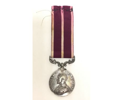 Army Meritorious Service Medal (GR V) to WR-235099 QM Sjt. EJ Miller RE. Complete with ribbon.