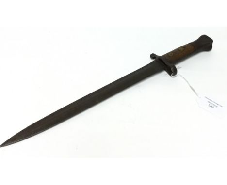 British Lee Metford bayonet. Light rust pitting to 30cm long blade. No marks visible. No scabbard. 