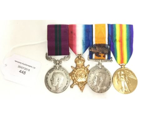 WW1 British British Medal Group of Army Meritorious Service Medal to 13343 Sjt Major W Thaw, RAF, 1914-15 Star marked 3572 Pt