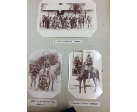 A large format 43cm x 32cm photograph album from the Boer War 1901. This album came from the estate of General French's groom