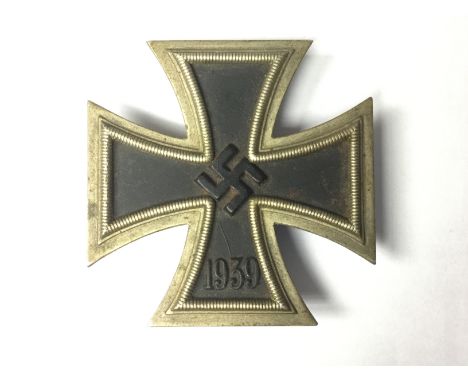 WW2 Third Reich Eisernes Kreuz 1. Klasse. Iron Cross 1st Class. Maker marked L/11 under the catch. War Trophy of a member of 