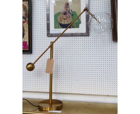 DESK LAMP, 1960's Italian style, 90cm H.