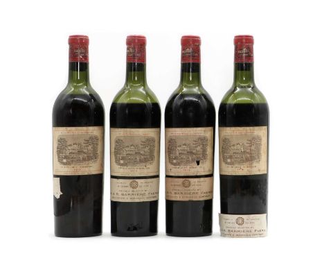 Chateau Lafite Rothschild, 1er Cru Classe, Pauillac, 1953 (4)Signs of light oxidisation to all capsules. One with knocks and 