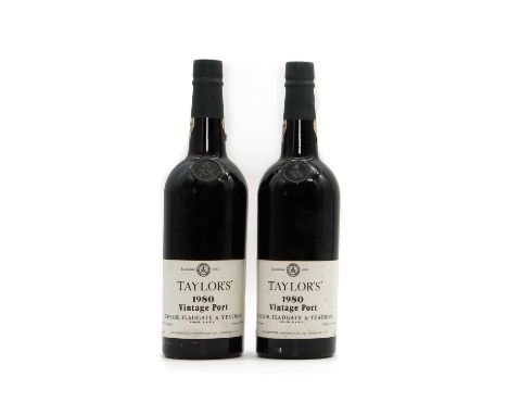 Taylors, Vintage Port, 1980 (2)

Both HS.
Very light marks to labels.