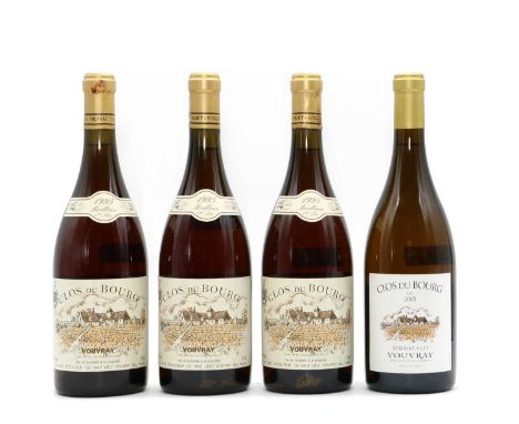 Vouvray, Moelleux, Clos du Bourg, 1995 (3), together with a single bottle of Vouvray, Sec, Clos du Bourg, Domaine Huet, 2005,