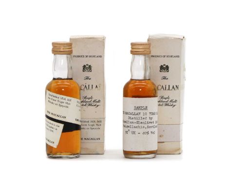 The Macallan spiral label miniature malt Scotch Whisky, (1, in orginal presentation box), originally released as a trade samp