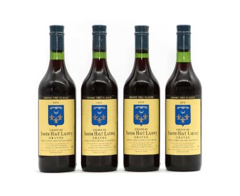 Chateau Smith Haut Lafitte, Grand Cru Classe, Graves, 1979 (4)LIght oxidisation to capsules.Very light bin soiling to labels,