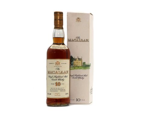 The Macallan, Single Highland Malt Scotch Whisky matured in sherry wood, 10 years old, 1990s bottling, 40% volume, 70cl (1, b