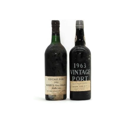 Gonzalez Byass, Vintage Port, 1963 (1) and Berry, Brothers &amp; Rudd, Berry's Own Selection, Vintage Port, 1966 (1)Gonzalez 