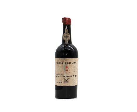 Grahams, Vintage Port, 1960 (1)HS.Soiling and tears to label.Damage to wax capsule, but cork intact.
