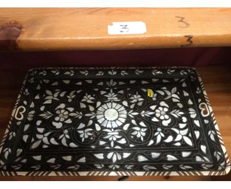 Eastern Mother of Pearl and bone inlaid tray
