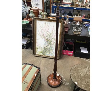 Walnut standard lamp