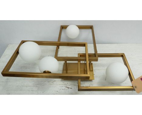 CEILING LIGHT, 1950's Italian style, gilt metal, 20cm Drop. 
