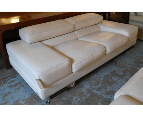 ROCHE BOBOIS SOFA, 215cm W, with articulating back rest. 