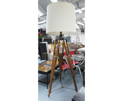 RESTORATION HARDWARE SURVEYORS FLOOR LAMP, with shade, 199cm H overall. 