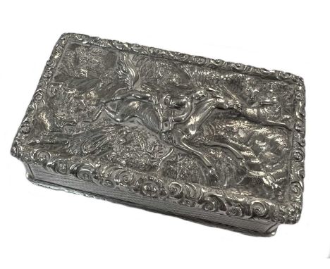 A William IV silver snuffbox, mark of Joseph Willmore, Birmingham 1833, the sides with hobnail engine turning, underside simi