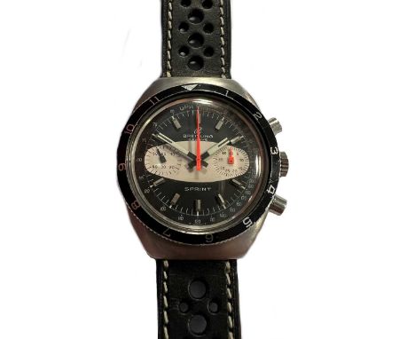 Breitling - A steel 'Sprint' chronograph wristwatch, circa 1973, model number 2212, serial number 1240701, the signed circula