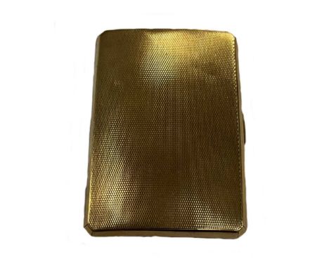 A George V 9ct gold pocket cigarette case, mark of Padgett &amp; Braham Ltd., London 1930, of rectangular convex form, decora