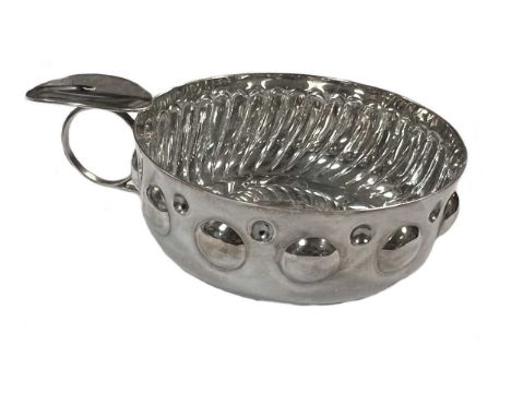 A French metalwares silver oversized tastevin, maker's mark not traced, Minerva head first standard for 950/1000 standard sil
