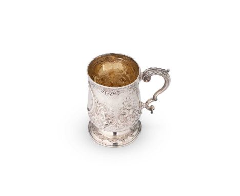 Newcastle - A George III 18th century silver tankard, mark of John Langlands I &amp; John Robertson I, 1791, of traditional b