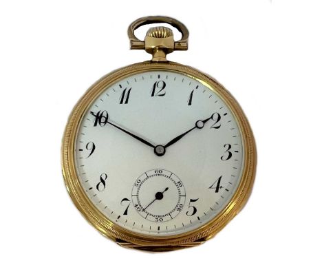 Montilier Watch Company,  Montilier - A Swiss open faced pocket watch, circa 1929, the unsigned white dial, 44mm diameter, wi