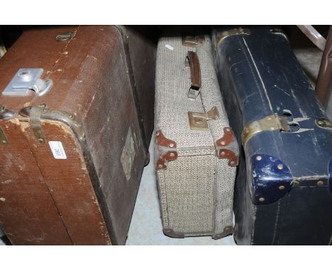Three vintage suitcases