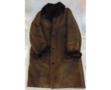 A vintage sheepskin jacket with lambswool lining, complete with original receipt dated 12/9/71 bearing details with a total v