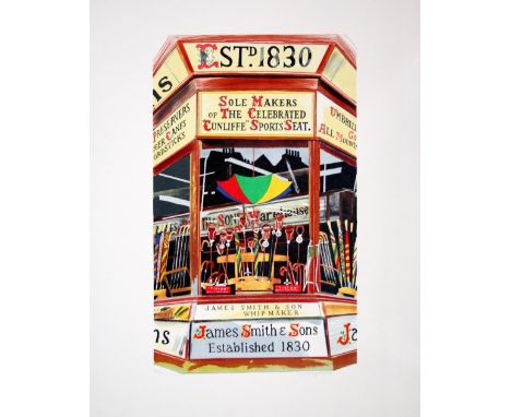 Glynn Boyd Harte James Smith & Sons (Umbrella Shop) lithograph 150 of 160 signed 71 x 56 cm unframed On show at the Curwen Ga