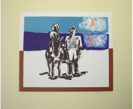 Josef Herman On the Way Home 1975 lithograph 47 of 100 signed 51 x 63 cm unframed On show at the Curwen Gallery  RRP £ 350