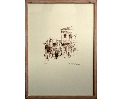 Bernard Dunstan Venetian landscape lithograph 7 of 50 signed 48 x 33 cm framed On show at the Curwen Gallery  RRP £ 125