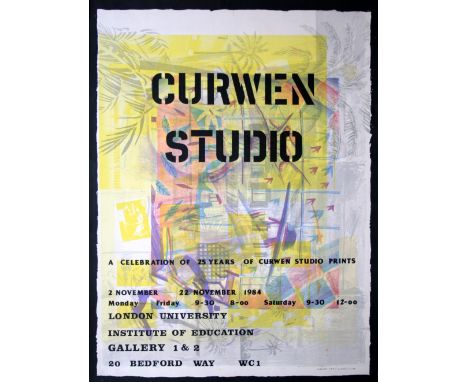Celebration of 25 years of Curwen Studio Prints poster, no.1 lithograph - double sided signed 77 x 56 cm unframed On show at 