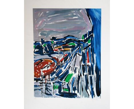 Peter Coker Pont Neuf from Hotel Chatelet lithograph 15 of 95 signed 96 x 68 cm unframed On show at the Curwen Gallery  RRP £