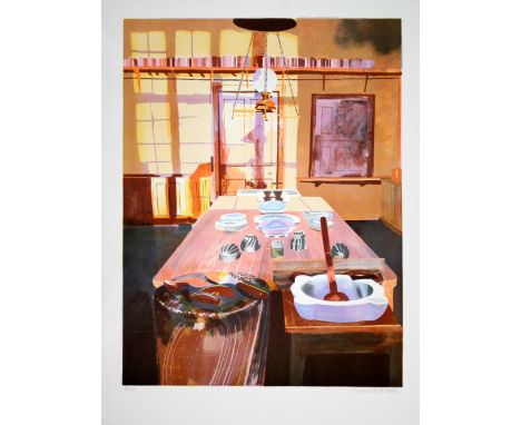 Glynn Boyd Harte Early Morning, Charlecote lithograph 32 of 195 signed 72 X 53 cm unframed On show at the Curwen Gallery  RRP