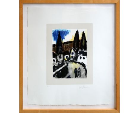 Josef Herman Promenade 1997 lithograph 11 of 150 signed 72 x 60 cm framed   On show at the Curwen Gallery  RRP £ 450