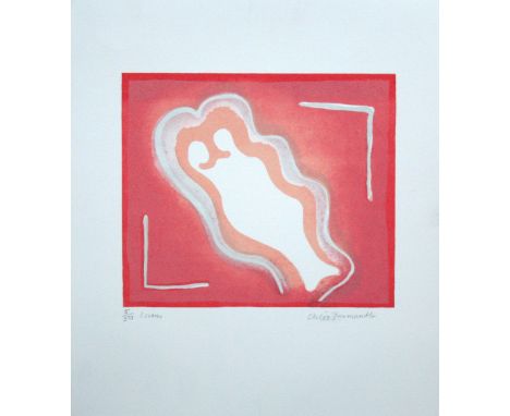 Chloe Fremantle Lovers lithograph archive signed 29 x 26 cm unframed On show at the Curwen Gallery  RRP £ £50