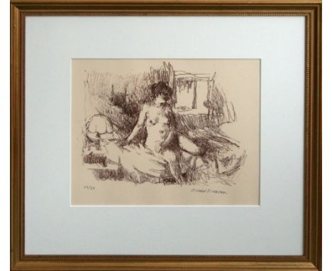 Bernard Dunstan untitled nude lithograph 22 of 50 signed 42 x 47 cm framed   On show at the Curwen Gallery  RRP £ 150