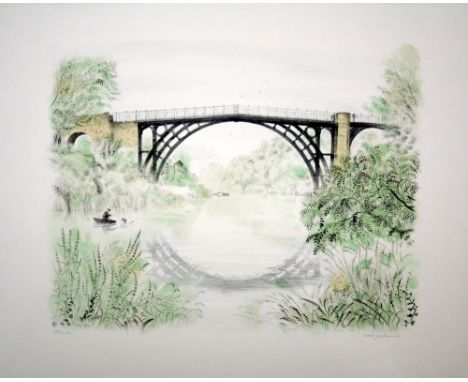 David Gentleman Ironbridge lithograph AP XXI/XXIV signed 56 x 68 cm unframed On show at the Curwen Gallery  RRP £ 250