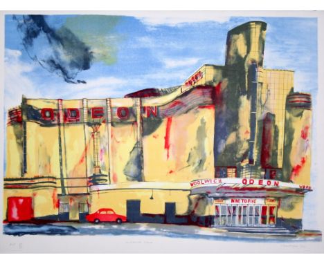 Chris Corr Woolwich Odeon lithograph AP XV/XX signed 56 x 71 cm unframed On show at the Curwen Gallery  RRP £ 75