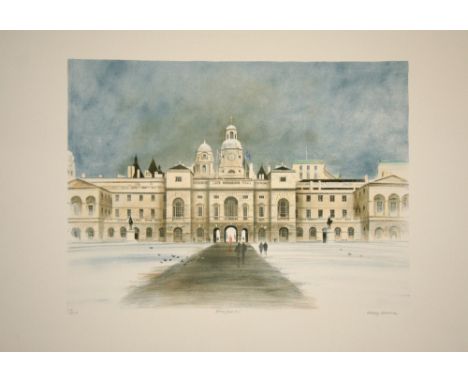 Albany Wiseman Horseguards lithograph 102 of 250 signed 54 x 71 cm unframed On show at the Curwen Gallery  RRP £ 250