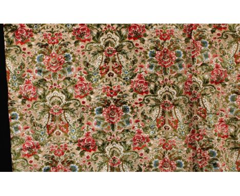 Textiles - a large pair of moquette curtains, c.1970's 